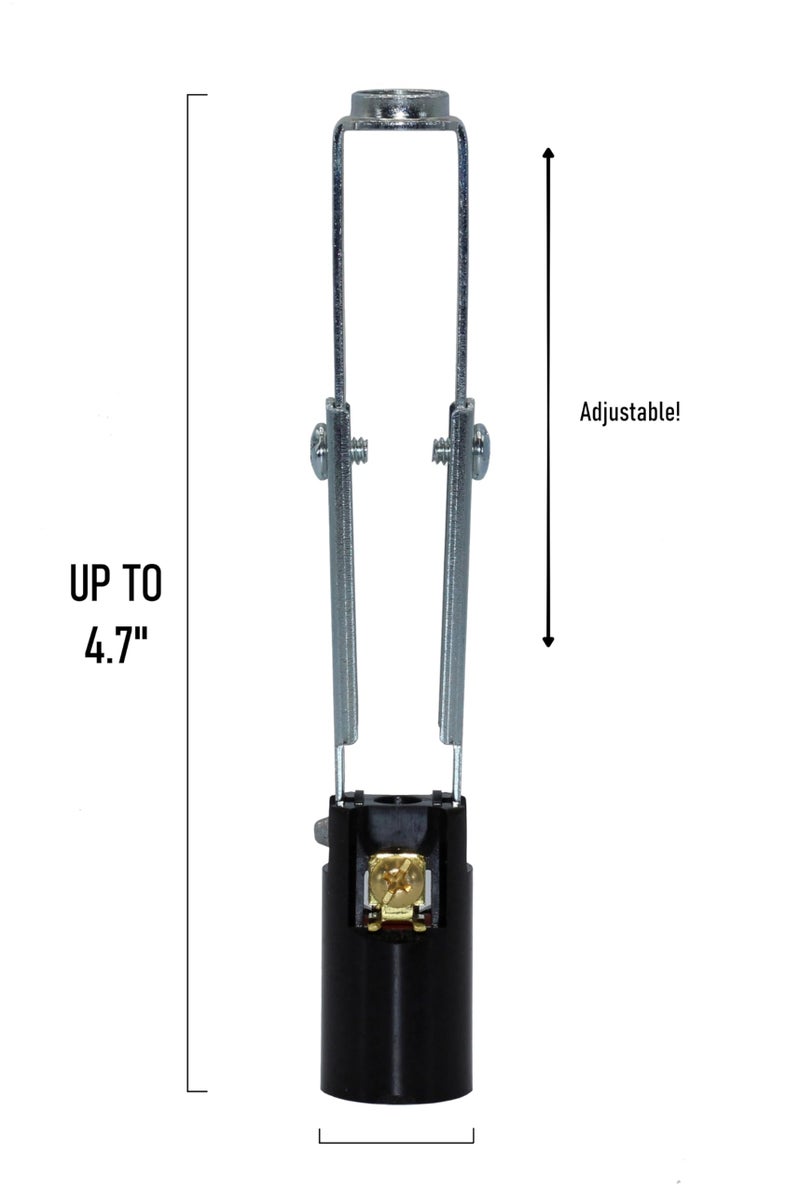 Creative Hobbies طقم مصابيح الثريا للإضاءة مع قاعدة قابلة للتعديل، مقابس شمعة E-12 مع عوازل كرتونية وأغطية شمعة بلاستيكية بيضاء بارتفاع 4 إنش، مجموعة من 6 - Image 5